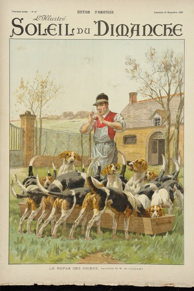Cani da caccia che si nutrono, dalla copertina di 