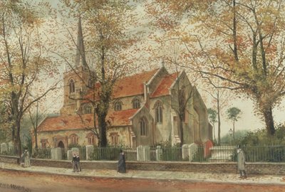 Veduta della Chiesa di Santa Maria, Stoke Newington da Charles Francis