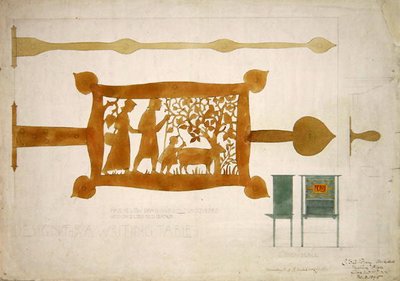 Progetto per una cerniera di ottone per scrivania da Charles Francis Annesley Voysey
