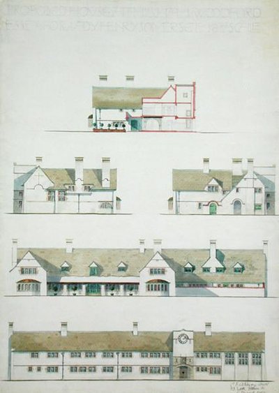Casa proposta a Higham Woodford, Essex per Lady Henry Somerset da Charles Francis Annesley Voysey