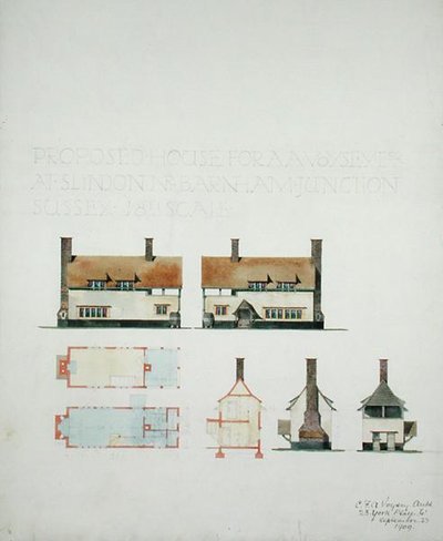 Casa proposta per A.A. Voysey Esq. a Slindon vicino a Barnham Junction, Sussex da Charles Francis Annesley Voysey