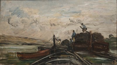 Chiatte su un fiume, c.1865 da Charles Francois Daubigny
