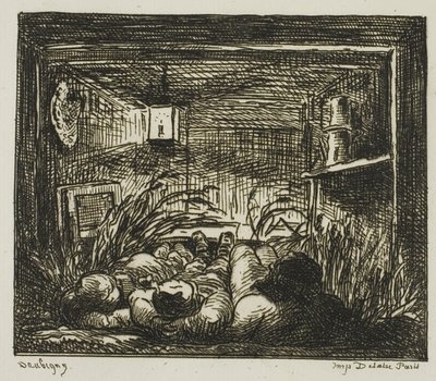 Prepararsi per la notte sulla barca da Charles Francois Daubigny