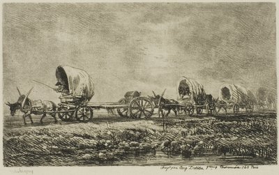Carri coperti (Souvenir del Morvan) da Charles Francois Daubigny