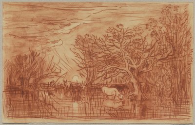 Mucche a un abbeveratoio da Charles Francois Daubigny