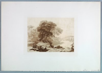 Disegno, Paesaggio (dopo Claude Lorraine), 1849 da Charles Francois Daubigny