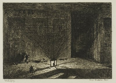 Interno di una Locanda (Il Corridoio di una Locanda) da Charles Francois Daubigny