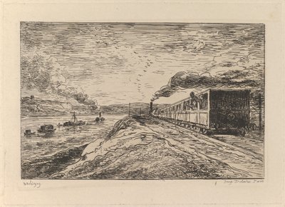 Le Départ Le Retour, da Le Voyage en bateau, 1861 da Charles Francois Daubigny