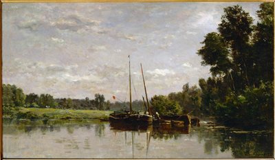 Les peniches - le chiatte ... da Charles Francois Daubigny