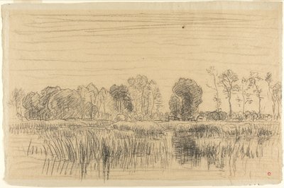 Palude e schermo di alberi da Charles Francois Daubigny