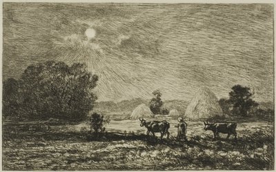 Chiaro di luna a Valmondois da Charles Francois Daubigny