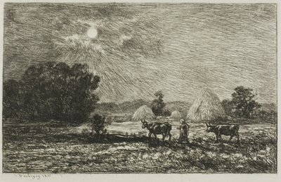 Chiaro di luna a Valmondois da Charles Francois Daubigny