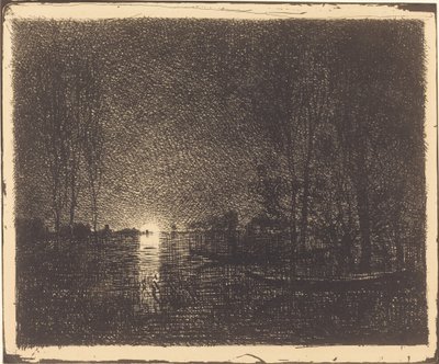 Paesaggio al chiaro di luna da Charles Francois Daubigny