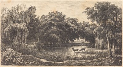 Stagno con Cervi da Charles Francois Daubigny