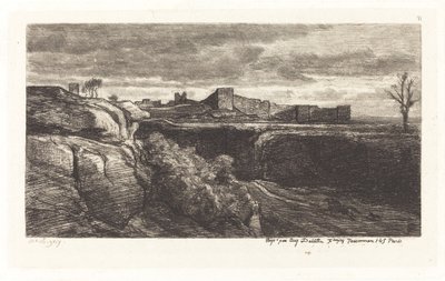 Rovine del Castello di Cremieux da Charles Francois Daubigny