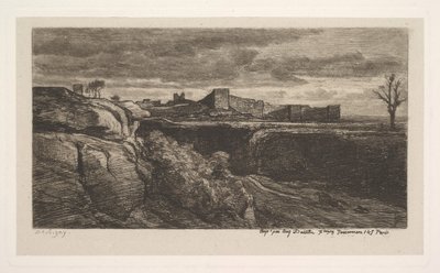 Rovine del Castello di Crémieux Isère da Charles Francois Daubigny