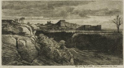 Rovine del Castello di Crémieux (Isère) da Charles Francois Daubigny