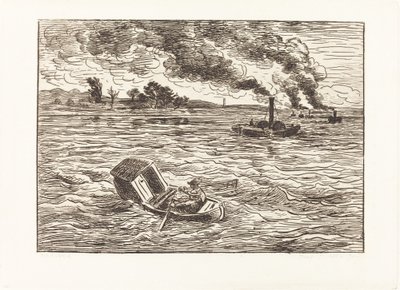 Barche a vapore da Charles Francois Daubigny