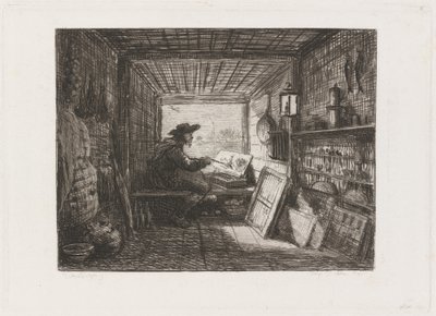 Studio sulla barca (Le Bateau-atelier) da Charles Francois Daubigny