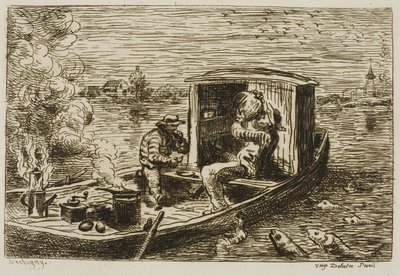 Inghiottendo (Pasto sulla Barca) da Charles Francois Daubigny
