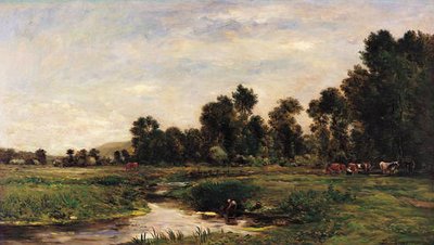 La Valle di Arques, Seine-Maritime da Charles Francois Daubigny