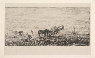 La spiaggia di Villerville da Charles Francois Daubigny