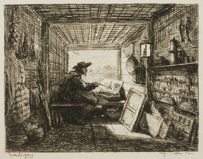 Lo studio della barca, da Il viaggio in barca da Charles Francois Daubigny