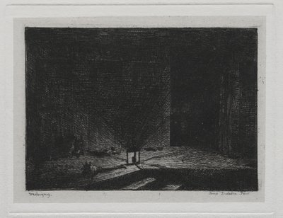 Il Viaggio in Barca: Interno di una Locanda (Il Corridoio di una Locanda) da Charles Francois Daubigny