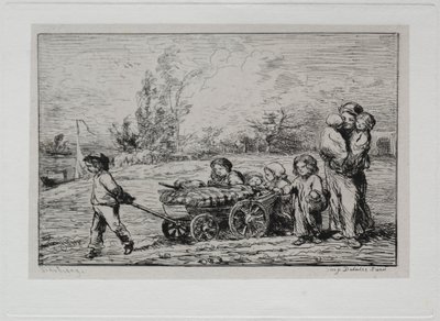 Il viaggio in barca: Trasferimento a Le Botin, 1861 da Charles Francois Daubigny