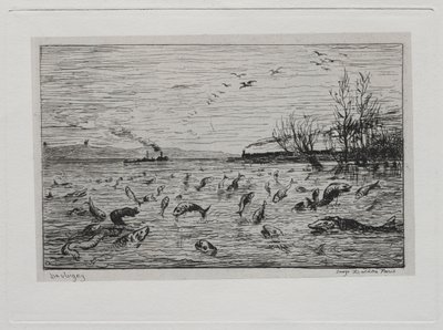 Il viaggio in barca: Gioia dei pesci alla partenza del mozzo da Charles Francois Daubigny