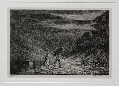 Il viaggio in barca: la ricerca di una locanda, 1861 da Charles Francois Daubigny