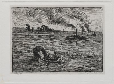 Il Viaggio in Barca: I Battelli a Vapore o Attenzione ai Vapori da Charles Francois Daubigny