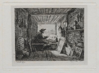 Il viaggio in barca: lo studio sulla barca, 1861 da Charles Francois Daubigny