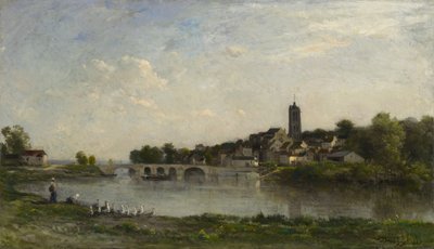 Il Ponte tra Persan e Beaumont-sur-Oise da Charles Francois Daubigny