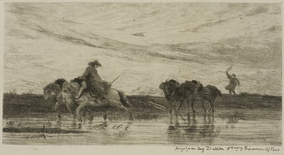 I cavalli da tiro da Charles Francois Daubigny