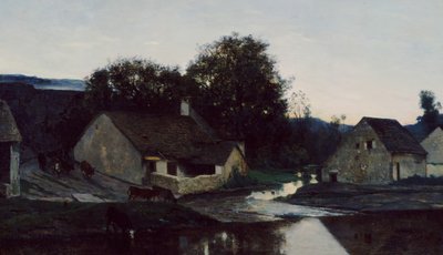 Il Borgo di Optevoz, ca. 1852 da Charles Francois Daubigny