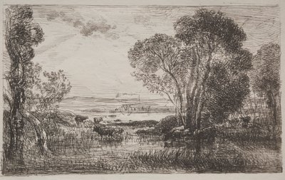 La macchina idraulica, impressione originale 1862, stampata nel 1921 da Charles Francois Daubigny
