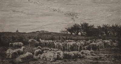 Il grande ovile da Charles Francois Daubigny