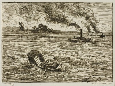 I battelli a vapore (Porto fumoso) da Charles Francois Daubigny