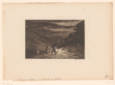 Due viandanti con lanterna da Charles Francois Daubigny