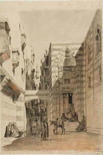 Scena di strada egiziana da Charles Francois Eustache