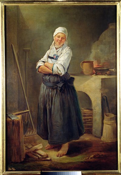 Una villana sassone nella sua cucina da Charles Francois Hutin