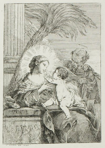 Il riposo della Sacra Famiglia in Egitto da Charles Francois Hutin