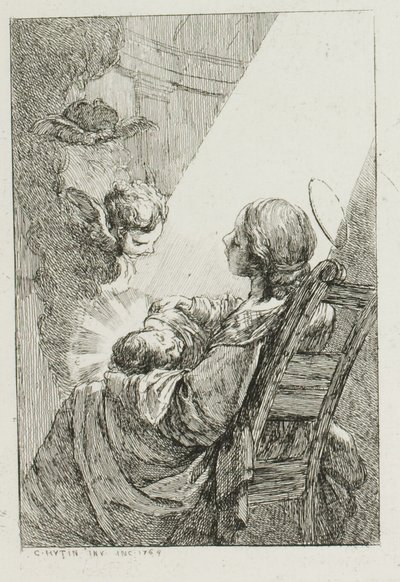 La Vergine Maria che culla il Bambino Gesù da Charles Francois Hutin