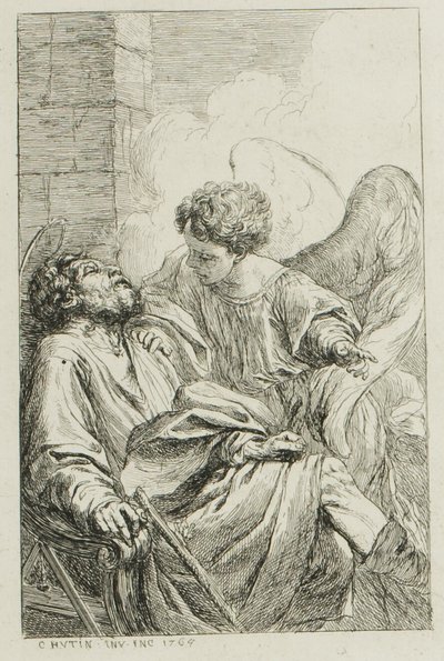 La visione di San Giuseppe in Egitto da Charles Francois Hutin