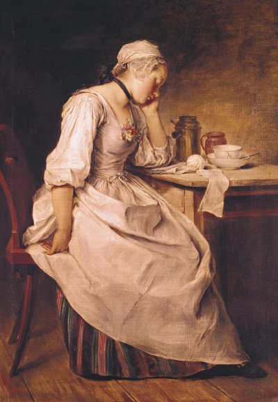 Giovane donna che dorme da Charles Francois Hutin