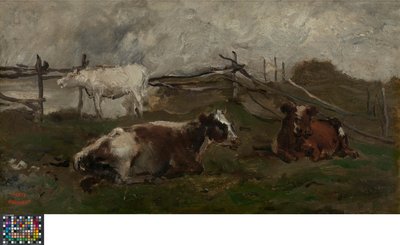 Mucche in un prato da Charles Francois Daubigny