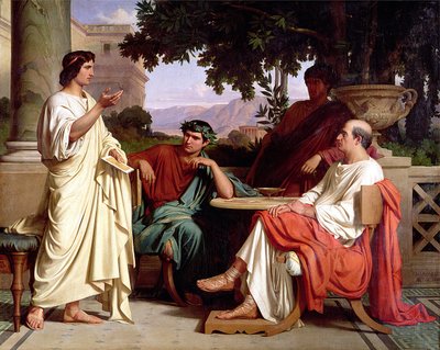 Orazio, Virgilio e Vario a casa di Mecenate da Charles François Jalabert