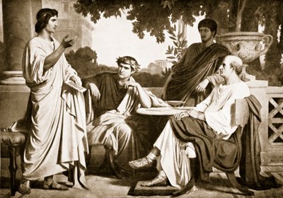 Virgilio, Orazio e Vario a casa di Mecenate da Charles François Jalabert