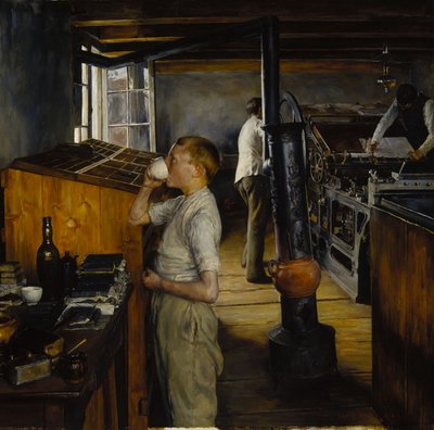 La tipografia del villaggio, Haarlem, Paesi Bassi da Charles Frederic Ulrich